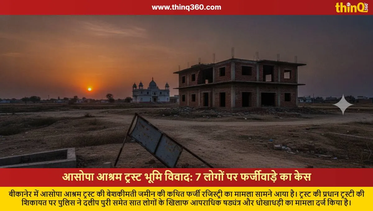 bikaner asopa ashram trust land fraud fir against dalip puri and others