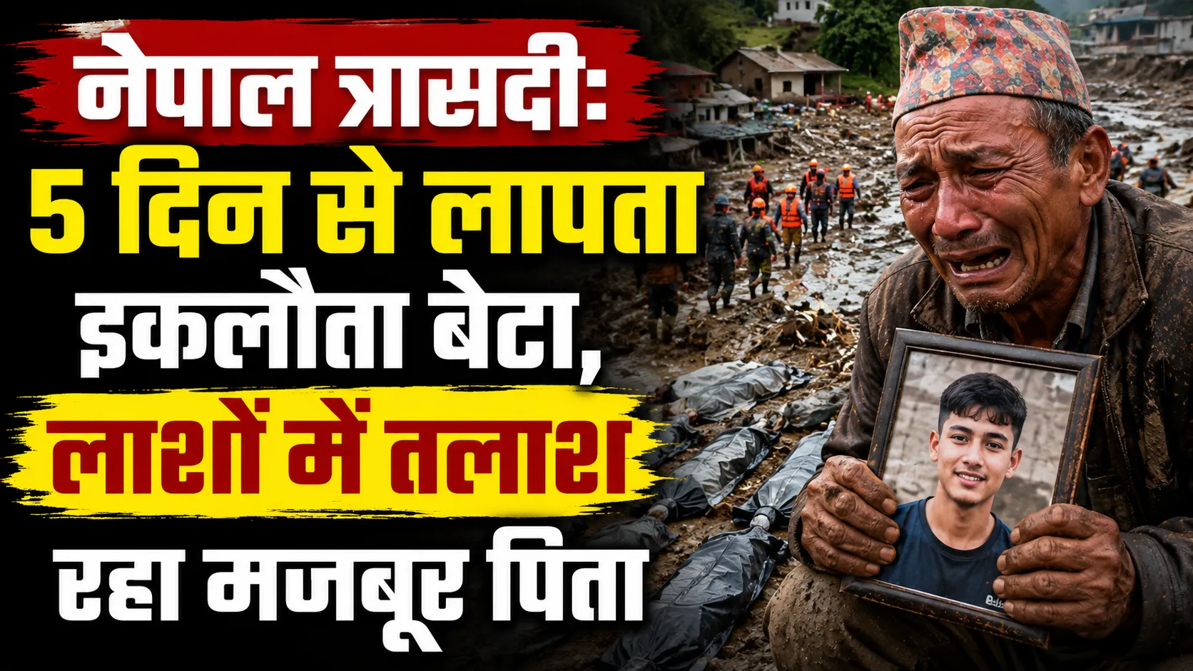 nepal flood tragedy missing policeman father searches son
