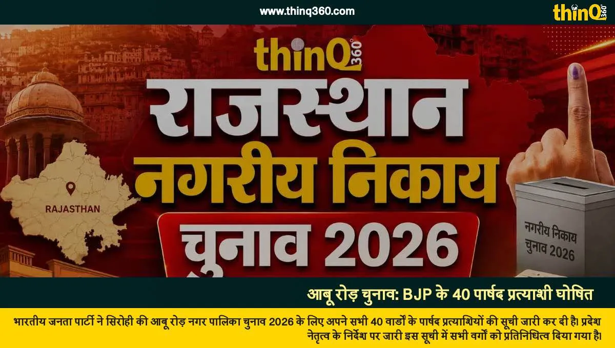 bjp releases candidate list abu road municipal election 2026