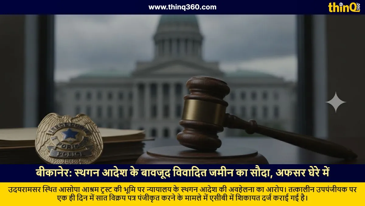 bikaner disputed land sale deed registration officer acb complaint