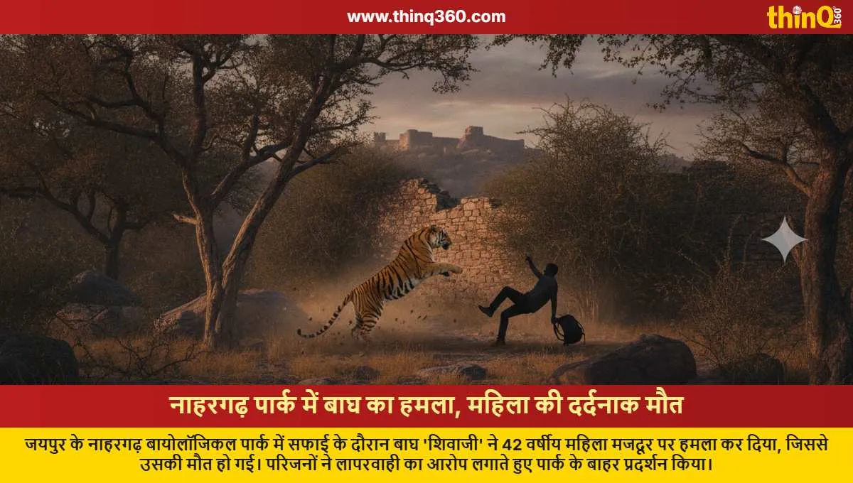jaipur nahargarh park tiger attack woman killed protest
