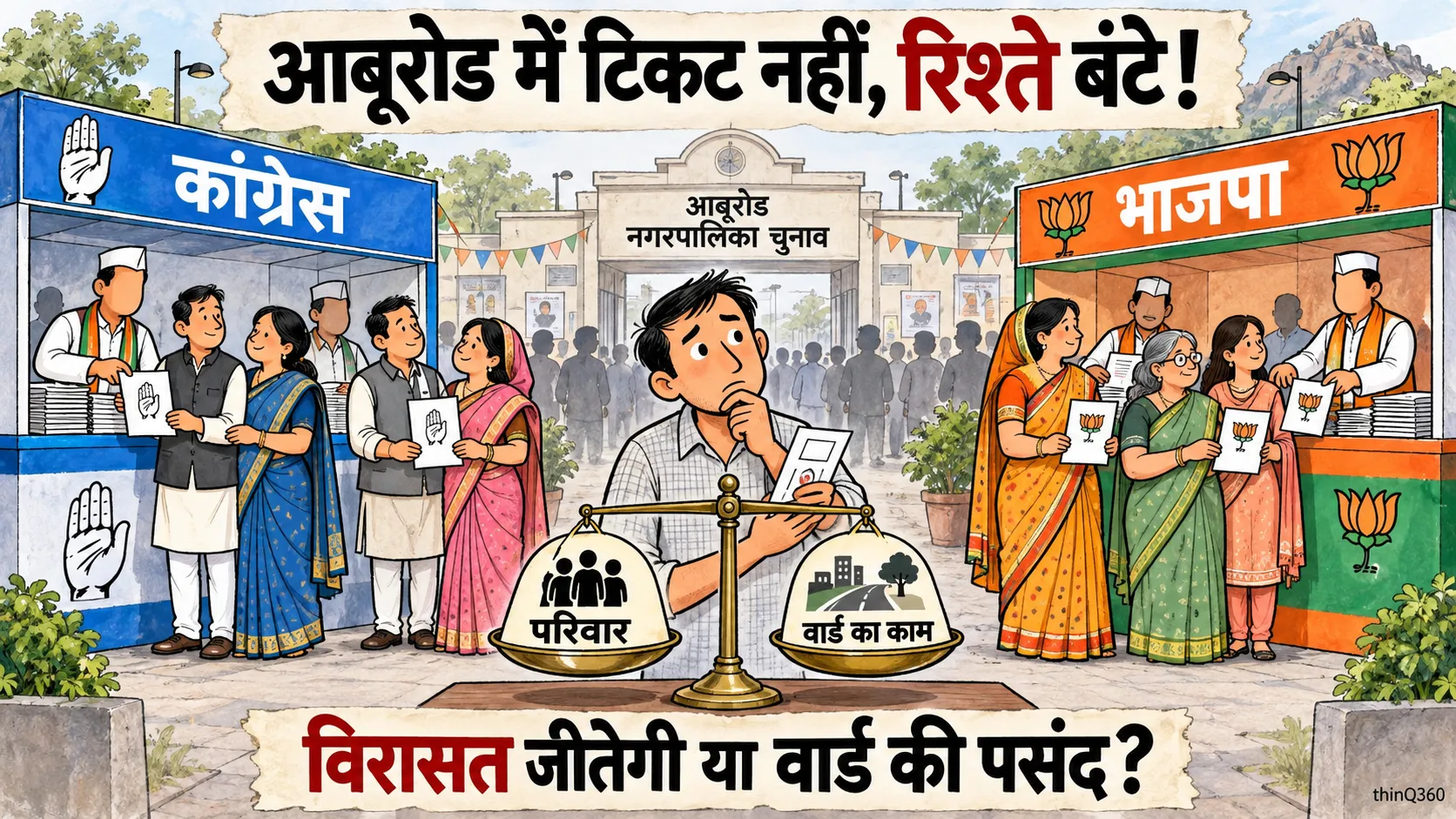 aburoad municipal election bjp congress family politics ticket distribution