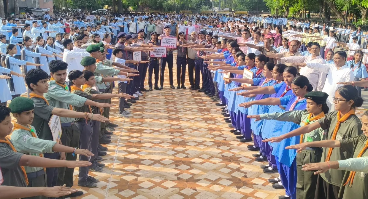 bikaner voter awareness program human chain election 2026