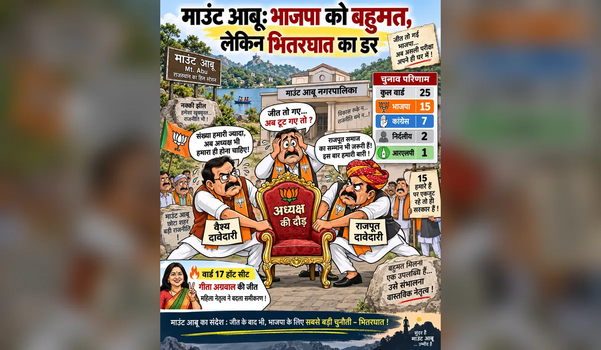 sirohi mount abu bjp municipal election chairman caste politics