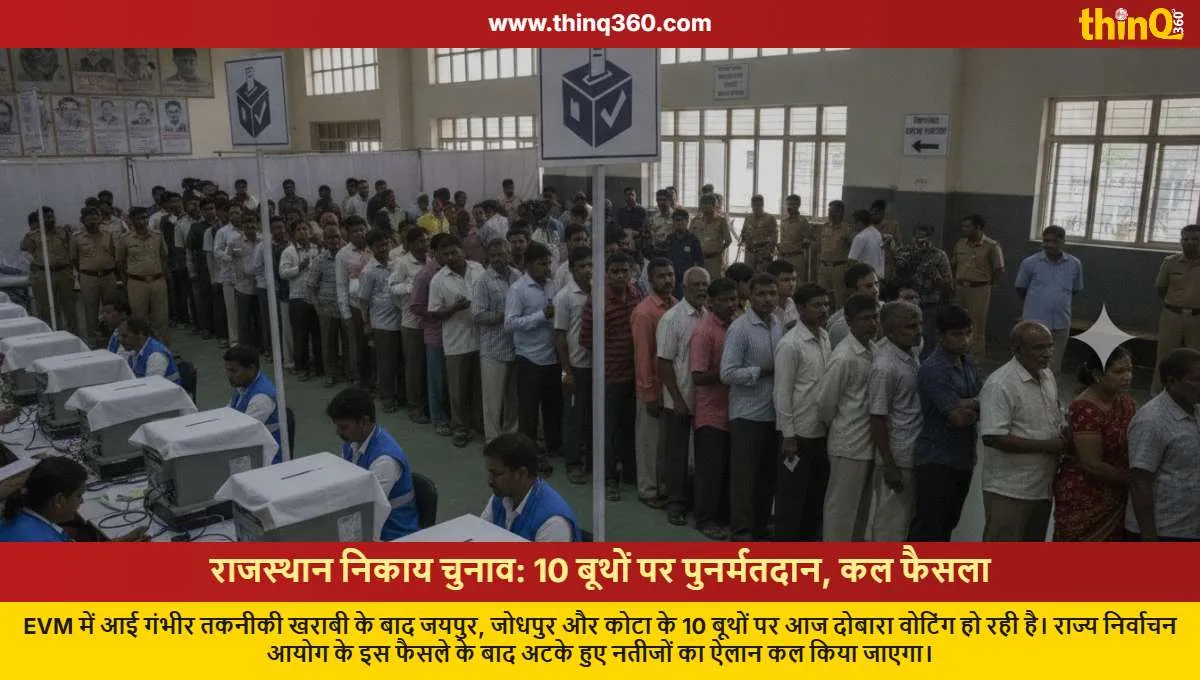 rajasthan civic polls repolling 10 booths evm glitch jaipur jodhpur kota
