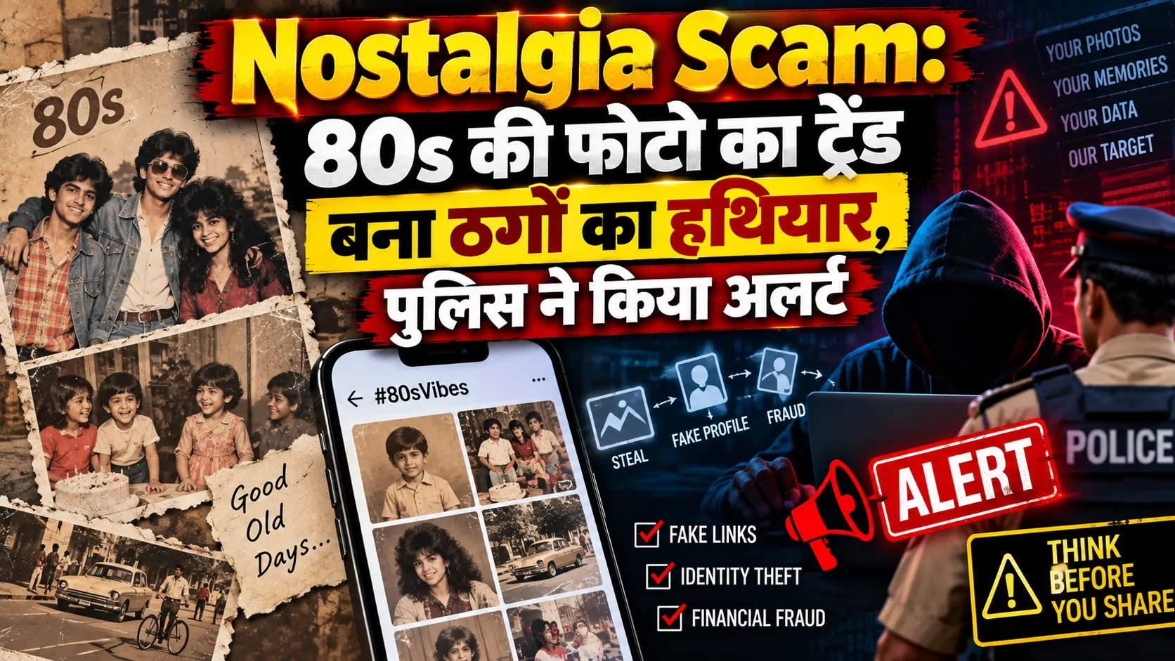 80s retro photo trend nostalgia scam police warning