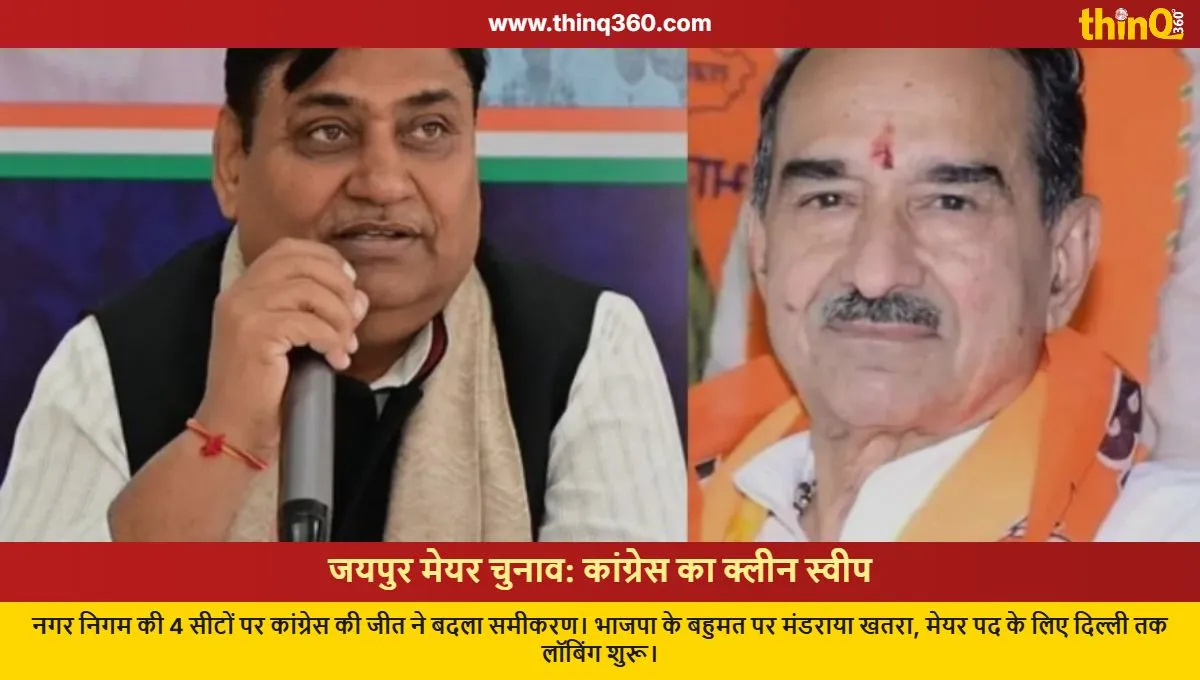 jaipur nagar nigam election congress clean sweep mayor race