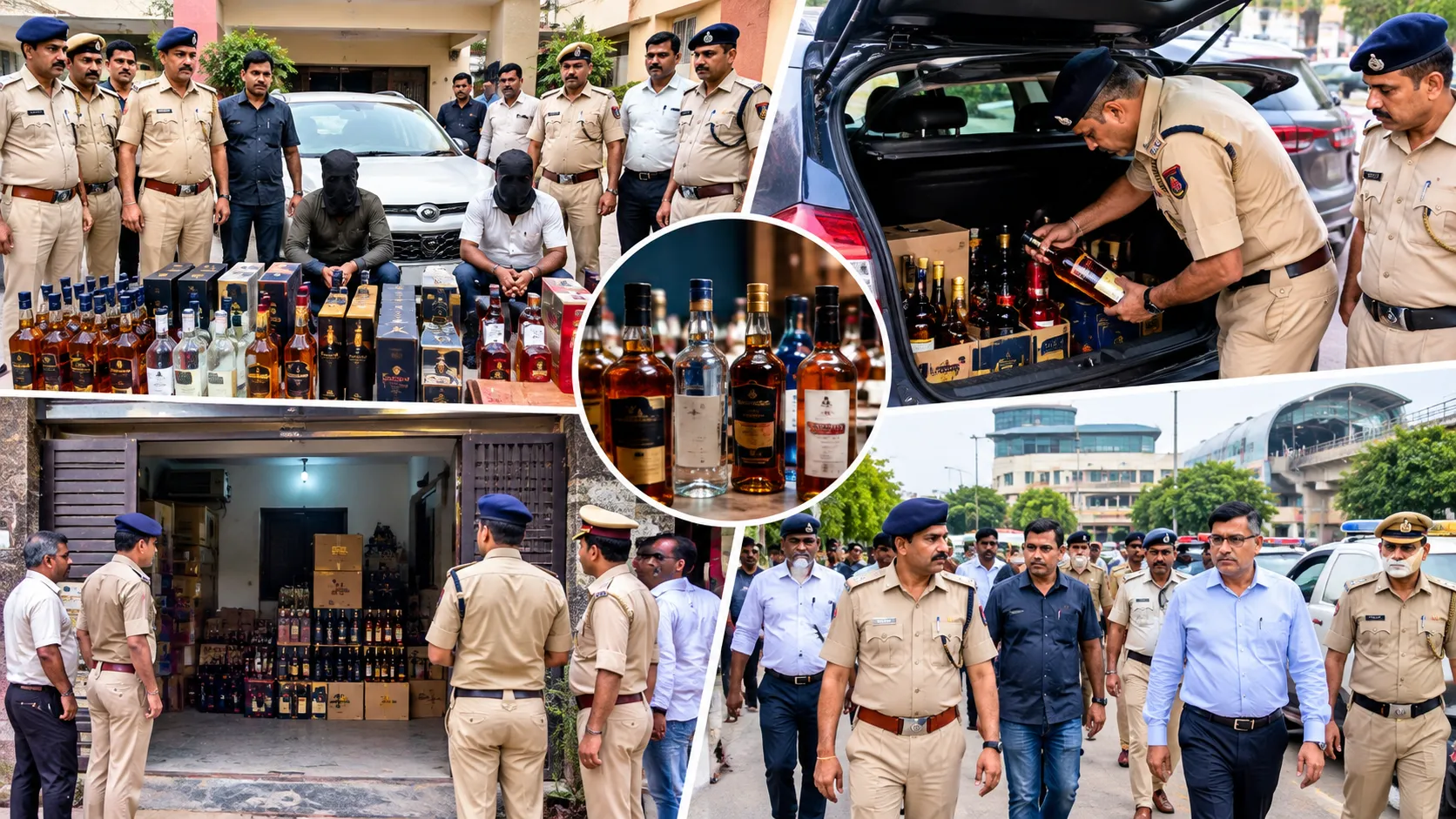 jaipur illegal liquor raid malviya nagar arrests