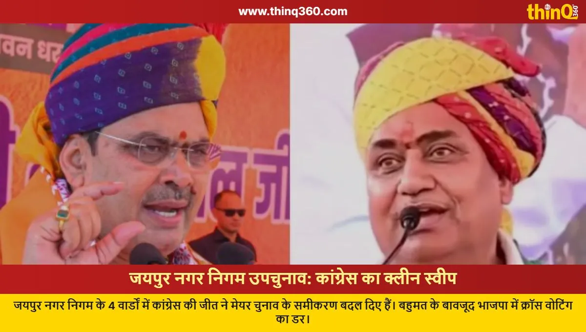 jaipur municipal corporation congress clean sweep mayor election