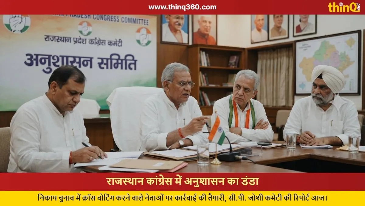 rajasthan congress action rebel leaders cp joshi committee