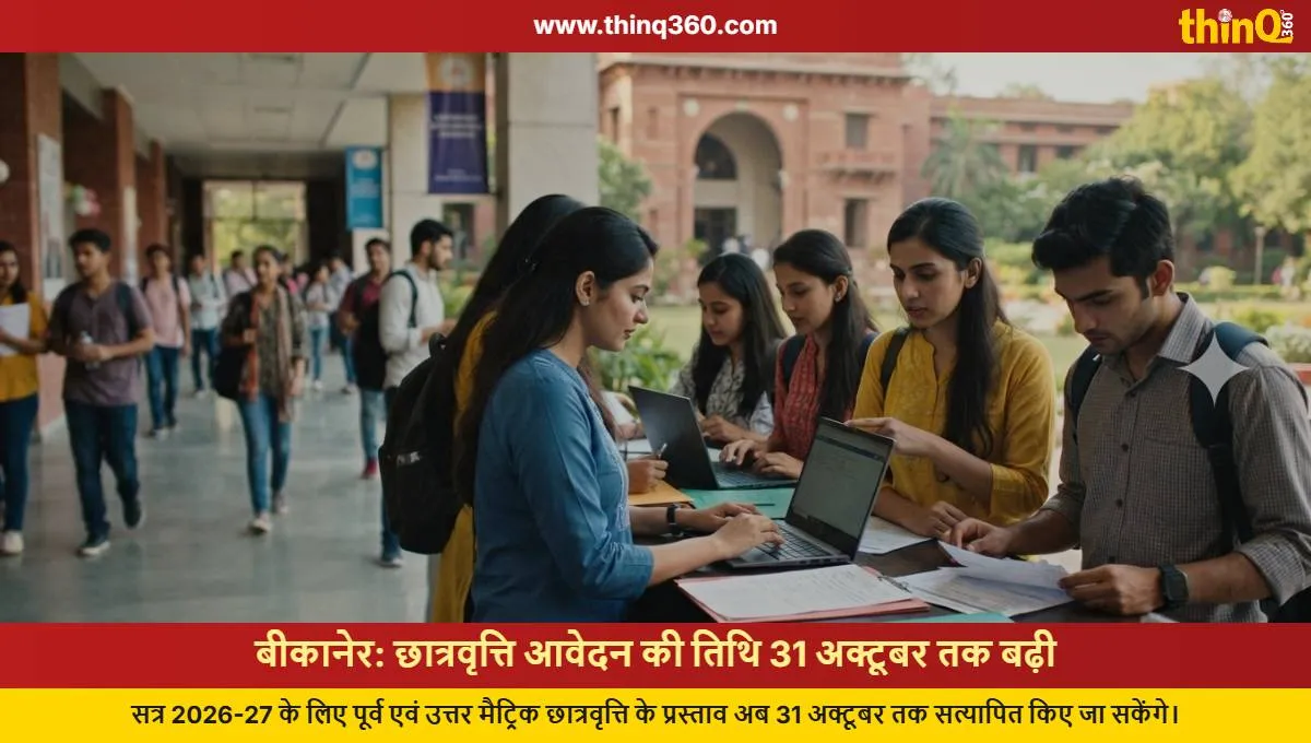 bikaner scholarship application deadline extended october 31