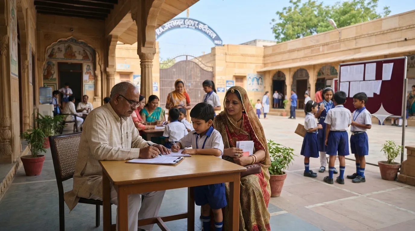 rajasthan govt schools admission without aadhaar card