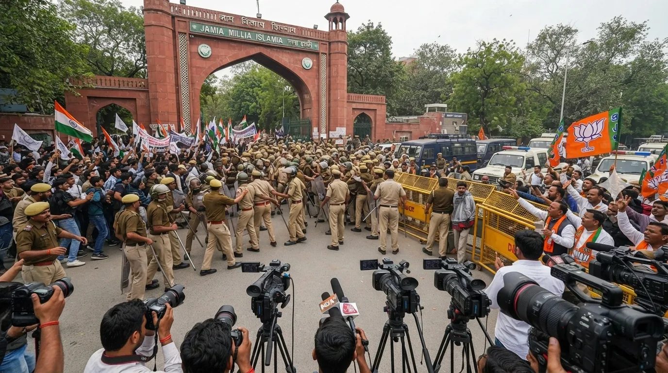 jamia millia free kashmir slogan bjp sanjay saraogi